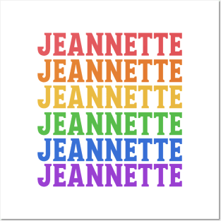 JEANETTE RAINBOW TYPOGRAPHY Posters and Art